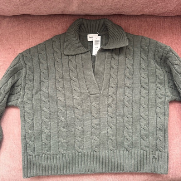 Aritzia Sunday Best Lottie Sweater Sagesse XS NWT - Picture 6 of 6